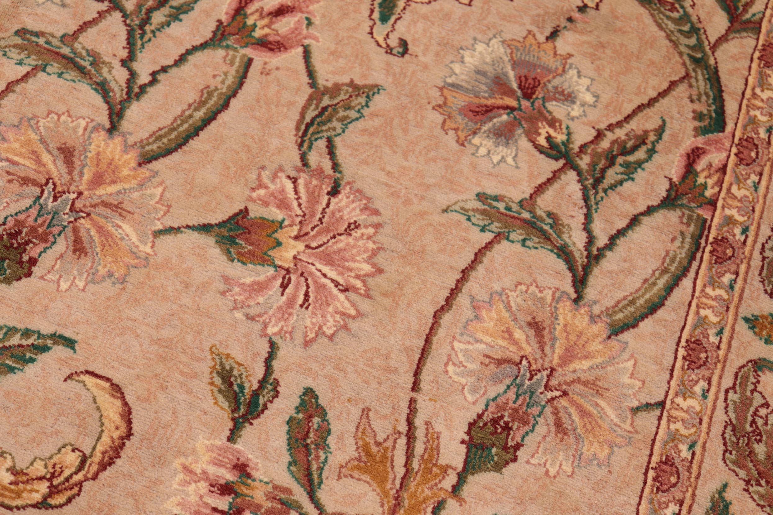handmade Transitional Azeem Taupe Green Hand Knotted RECTANGLE 100% WOOL area rug 6x10