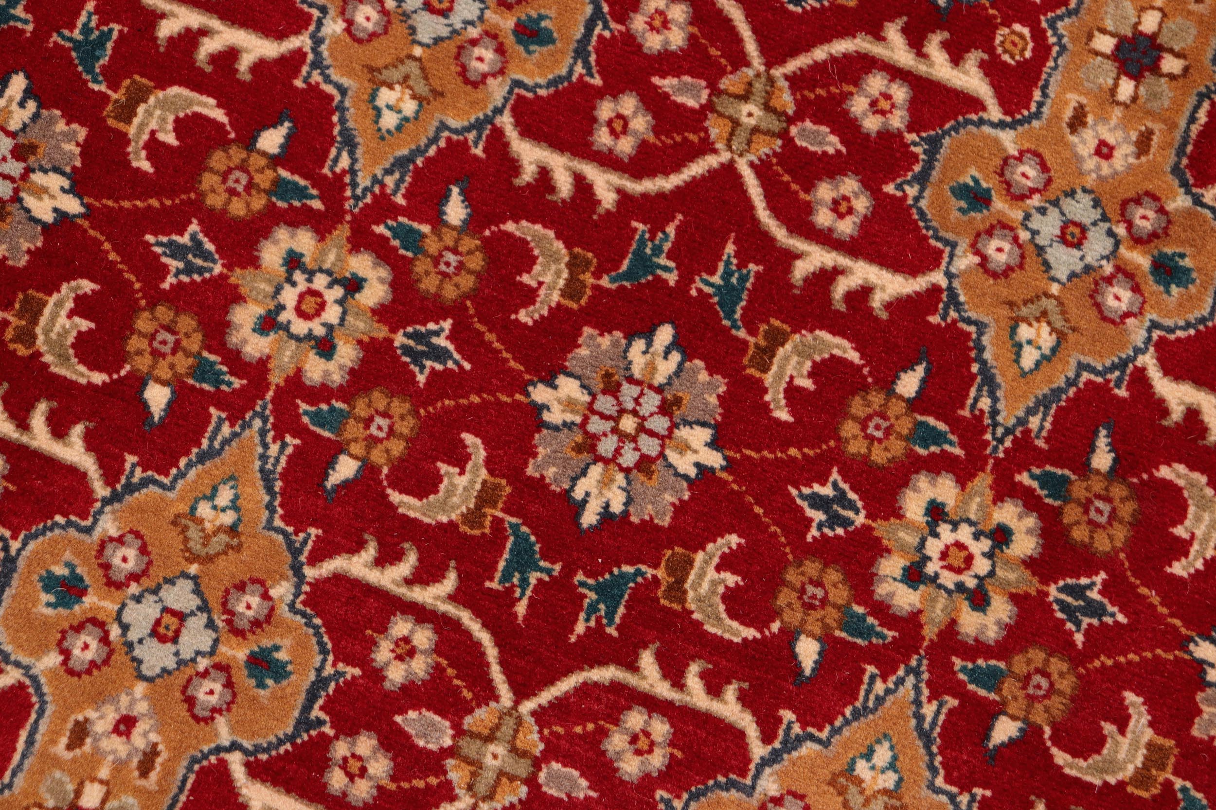 handmade Transitional  Red Gold Hand Knotted RECTANGLE 100% WOOL area rug 6x9