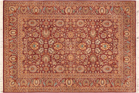 handmade Traditional New Asif Burgundy Grey Hand Knotted RECTANGLE 100% WOOL area rug 6x9