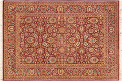 handmade Traditional New Asif Burgundy Grey Hand Knotted RECTANGLE 100% WOOL area rug 6x9