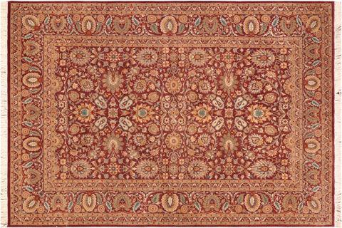 handmade Traditional New Asif Burgundy Grey Hand Knotted RECTANGLE 100% WOOL area rug 6x9