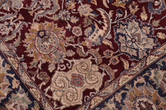 handmade Traditional Agra Red Blue Hand Knotted RECTANGLE 100% WOOL area rug 6x9