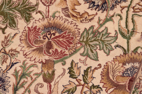 handmade Transitional Irfan Ivory Blue Hand Knotted RECTANGLE 100% WOOL area rug 6x9