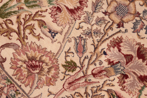 handmade Transitional Irfan Ivory Blue Hand Knotted RECTANGLE 100% WOOL area rug 6x9