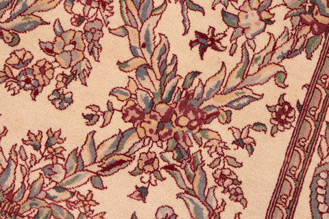 handmade Transitional Basan Ivory Red Hand Knotted RECTANGLE 100% WOOL area rug 6x9