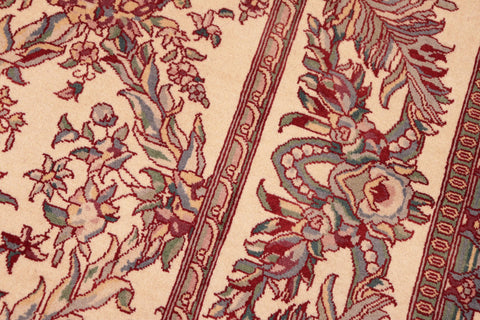 handmade Transitional Basan Ivory Red Hand Knotted RECTANGLE 100% WOOL area rug 6x9