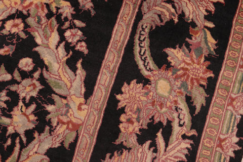 handmade Transitional Basan Black Rust Hand Knotted RECTANGLE 100% WOOL area rug 6x9