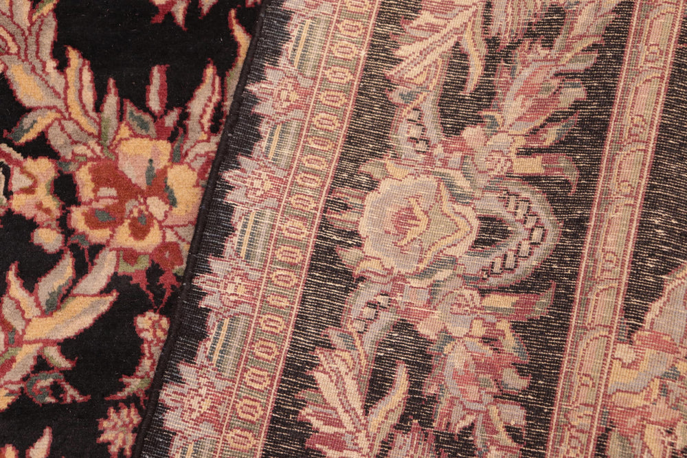 handmade Transitional Basan Black Rust Hand Knotted RECTANGLE 100% WOOL area rug 6x9