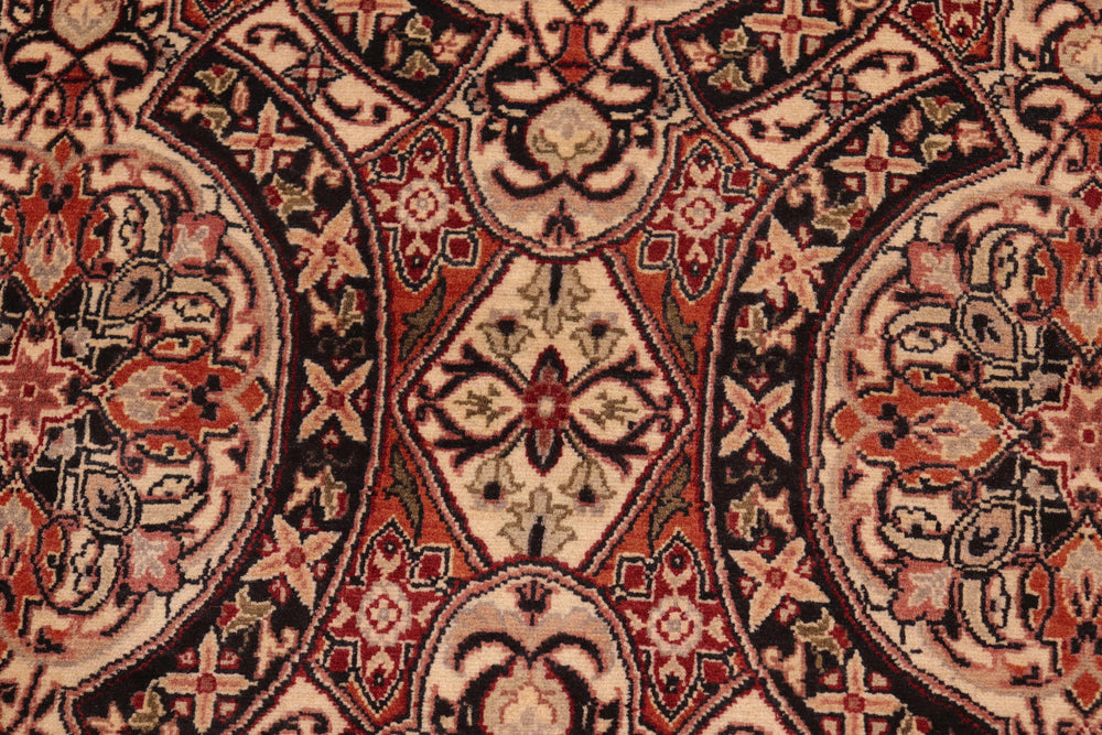 handmade Transitional Paracha Black Rust Hand Knotted RECTANGLE 100% WOOL area rug 6x9