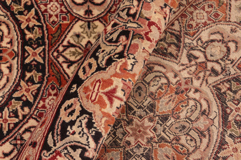 handmade Transitional Paracha Black Rust Hand Knotted RECTANGLE 100% WOOL area rug 6x9