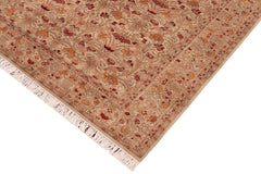 handmade Transitional Sayra Taupe Red Hand Knotted RECTANGLE 100% WOOL area rug 6x9