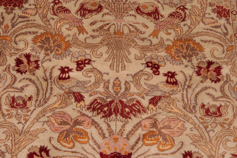 handmade Transitional Sayra Taupe Red Hand Knotted RECTANGLE 100% WOOL area rug 6x9