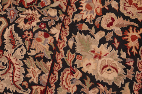 handmade Transitional Doop Black Green Hand Knotted RECTANGLE 100% WOOL area rug 6x9