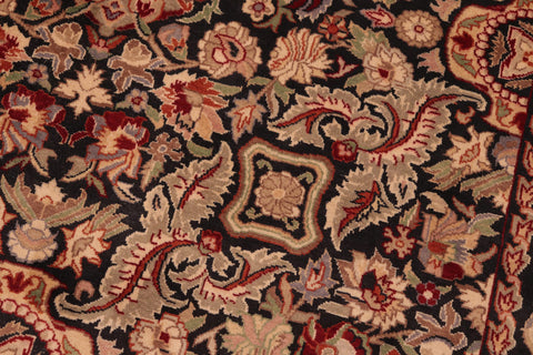 handmade Transitional Doop Black Green Hand Knotted RECTANGLE 100% WOOL area rug 6x9