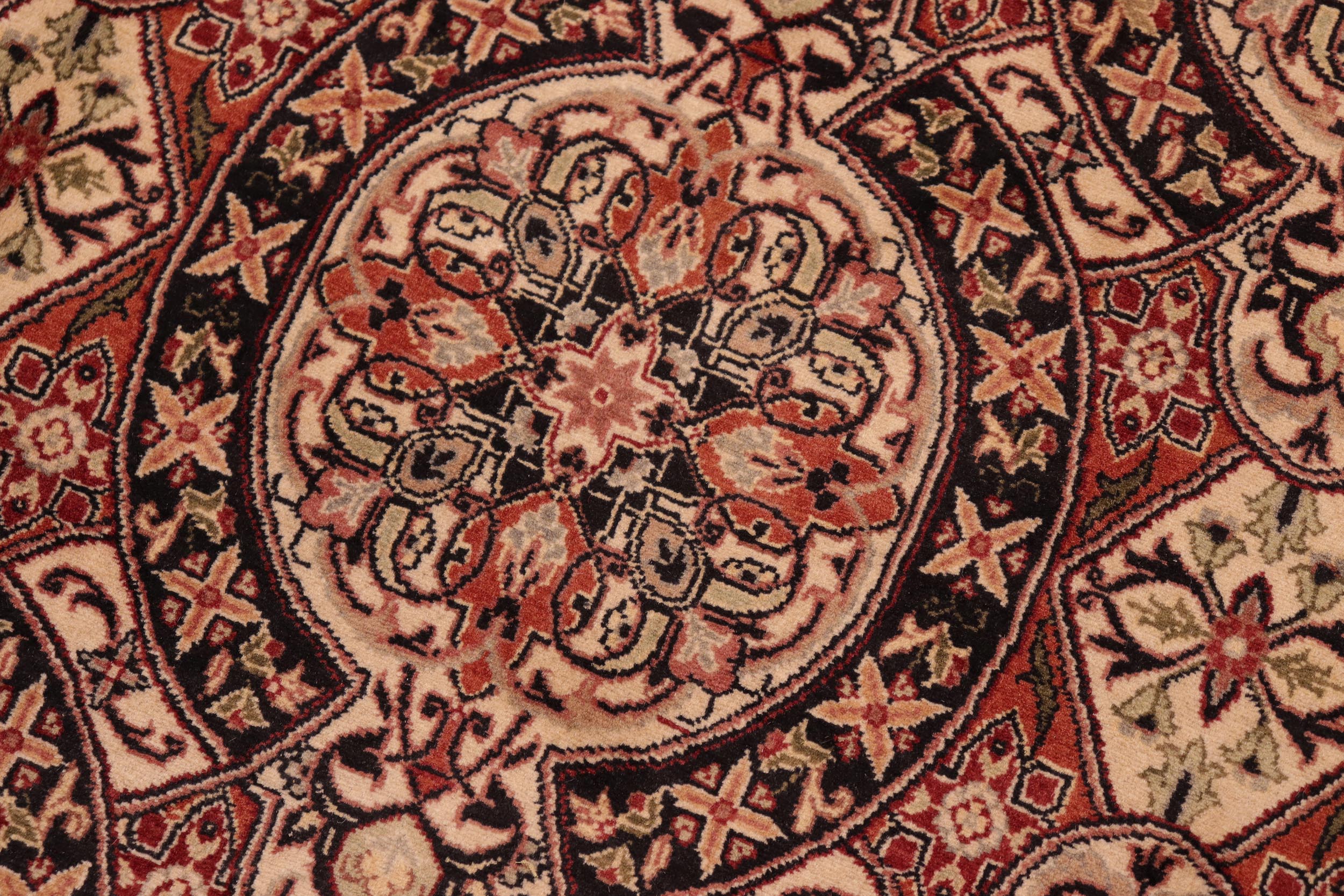 handmade Transitional Paracha Black Rust Hand Knotted RECTANGLE 100% WOOL area rug 6x9