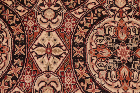 handmade Transitional Paracha Black Rust Hand Knotted RECTANGLE 100% WOOL area rug 6x9