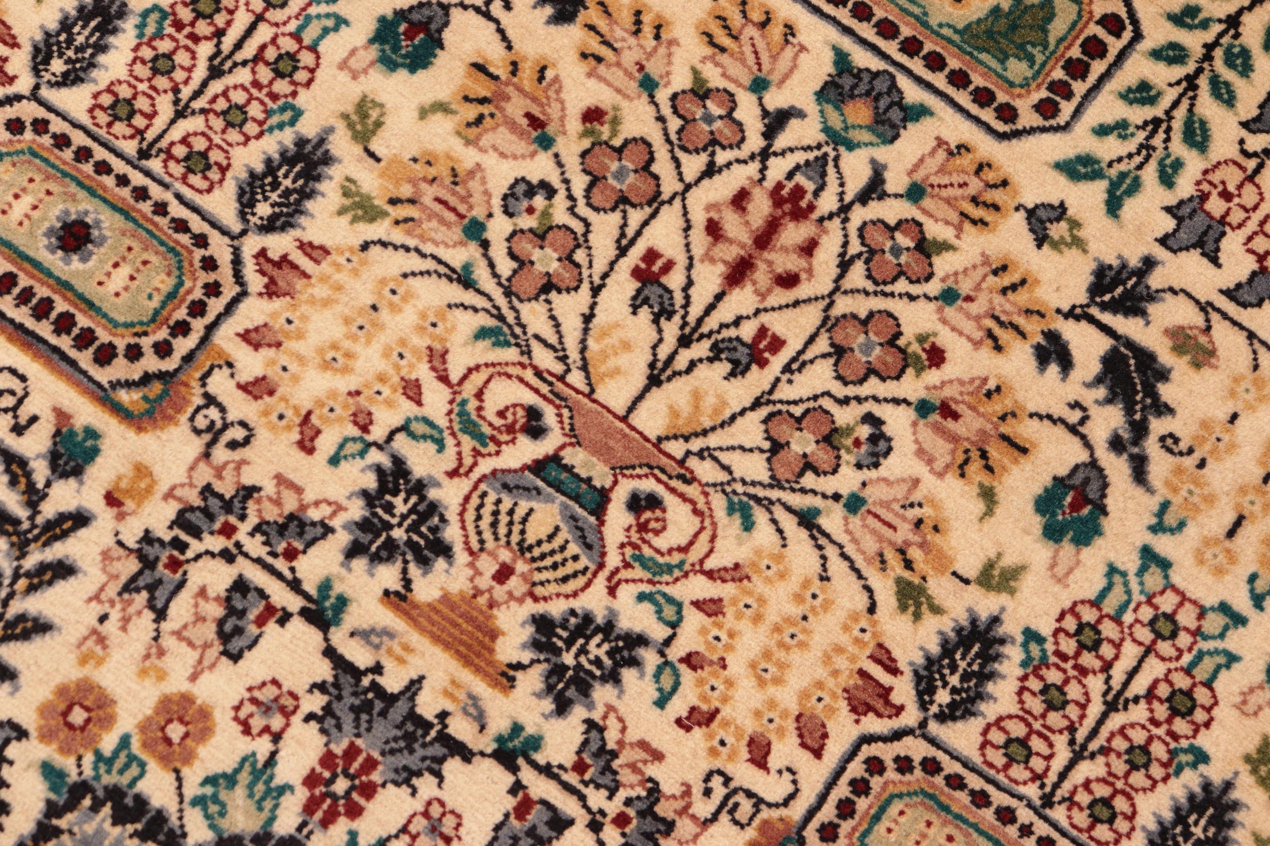 handmade Transitional Razia Beige Grey Hand Knotted RECTANGLE 100% WOOL area rug 6x9