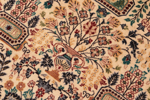 handmade Transitional Razia Beige Grey Hand Knotted RECTANGLE 100% WOOL area rug 6x9