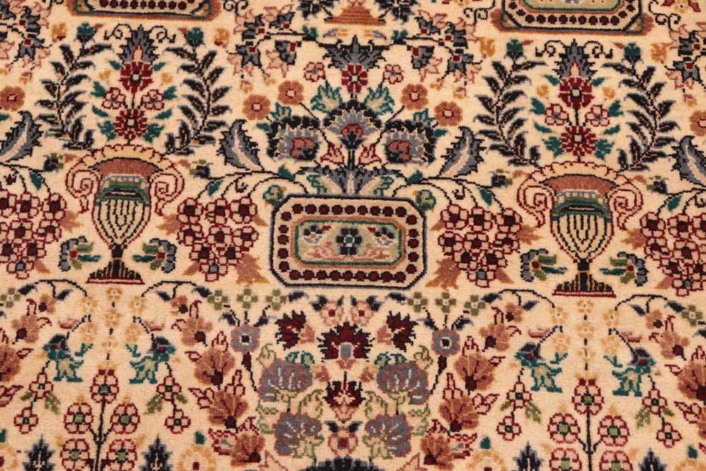 handmade Transitional Razia Beige Grey Hand Knotted RECTANGLE 100% WOOL area rug 6x9