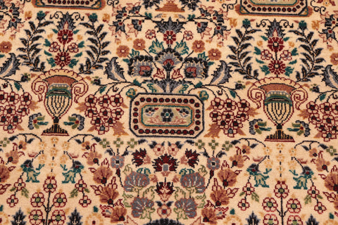 handmade Transitional Razia Beige Grey Hand Knotted RECTANGLE 100% WOOL area rug 6x9