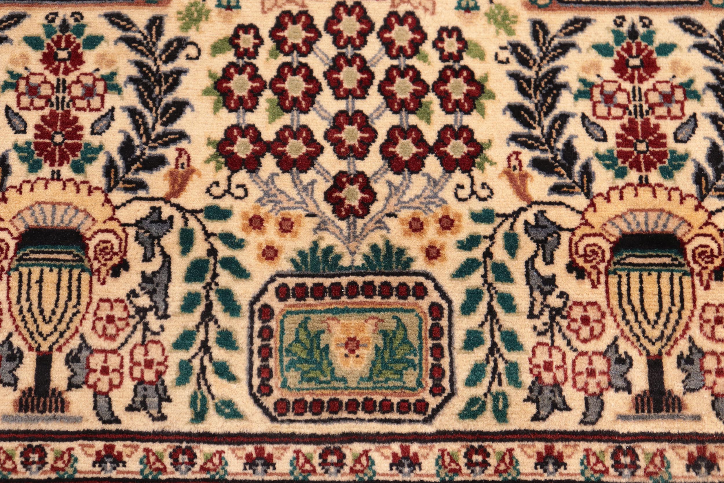 handmade Transitional Razia Beige Grey Hand Knotted RECTANGLE 100% WOOL area rug 6x9