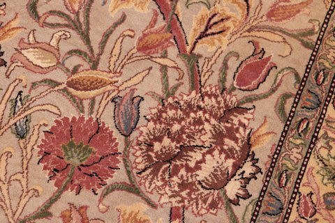 handmade Transitional Kamal Taupe Gold Hand Knotted RECTANGLE 100% WOOL area rug 6x10