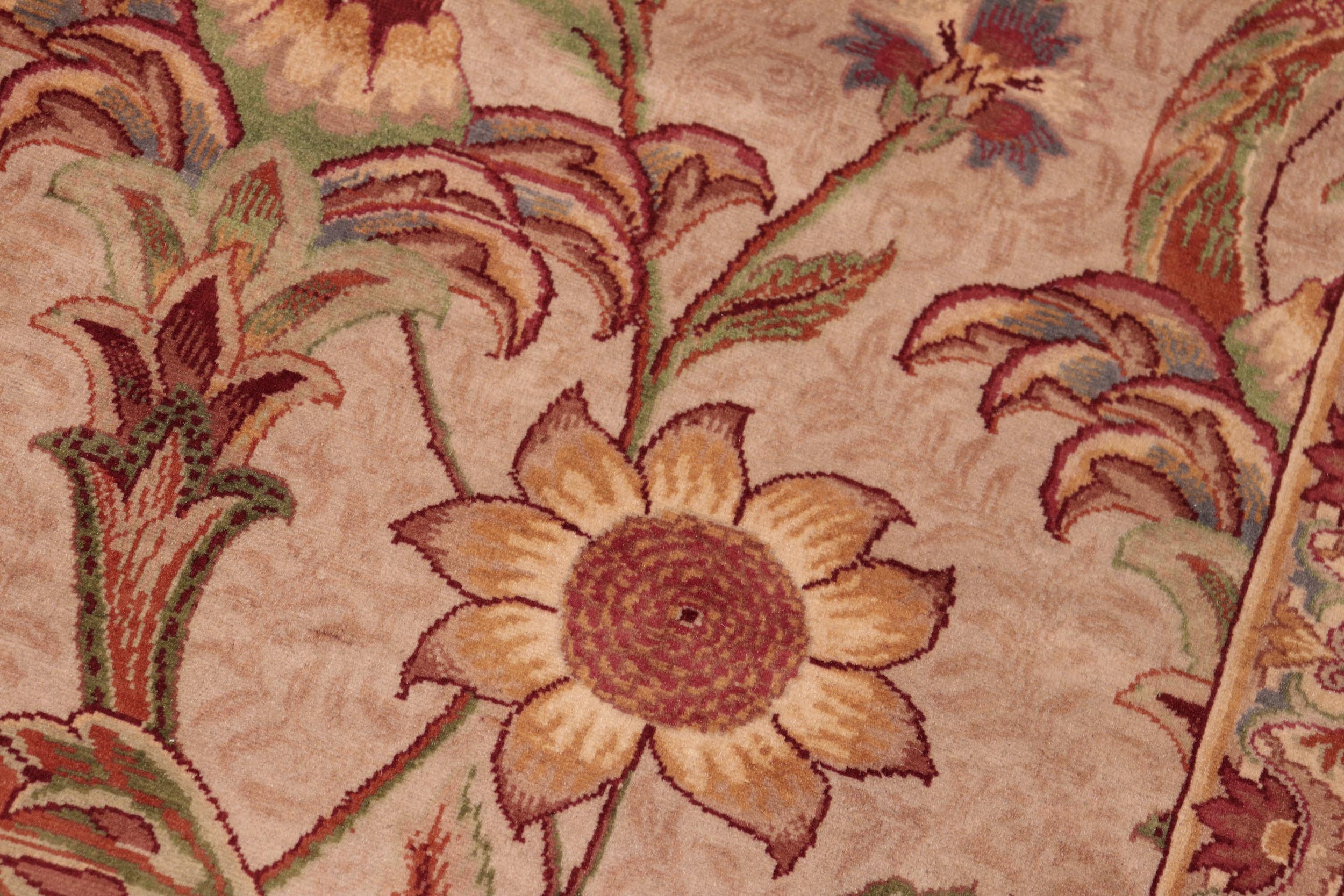 handmade Transitional Bhati Taupe Rust Hand Knotted RECTANGLE 100% WOOL area rug 6x9