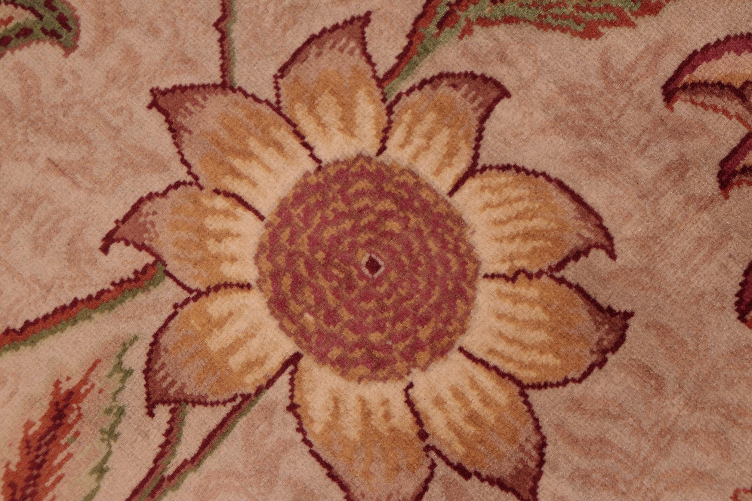 handmade Transitional Bhati Taupe Rust Hand Knotted RECTANGLE 100% WOOL area rug 6x9
