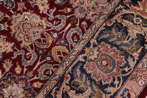 handmade Traditional Agra Red Teal Hand Knotted RECTANGLE 100% WOOL area rug 6x9