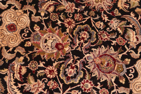 handmade Traditional Agra Black Red Hand Knotted RECTANGLE 100% WOOL area rug 6x9