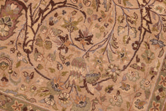 handmade Transitional Gulab Taupe Brown Hand Knotted RECTANGLE 100% WOOL area rug 6x10