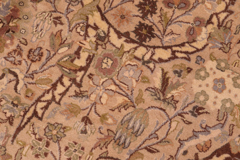 handmade Transitional Gulab Taupe Brown Hand Knotted RECTANGLE 100% WOOL area rug 6x10