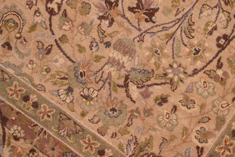 handmade Transitional Gulab Taupe Brown Hand Knotted RECTANGLE 100% WOOL area rug 6x10