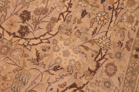 handmade Transitional  Taupe Brown Hand Knotted RECTANGLE 100% WOOL area rug 6x10