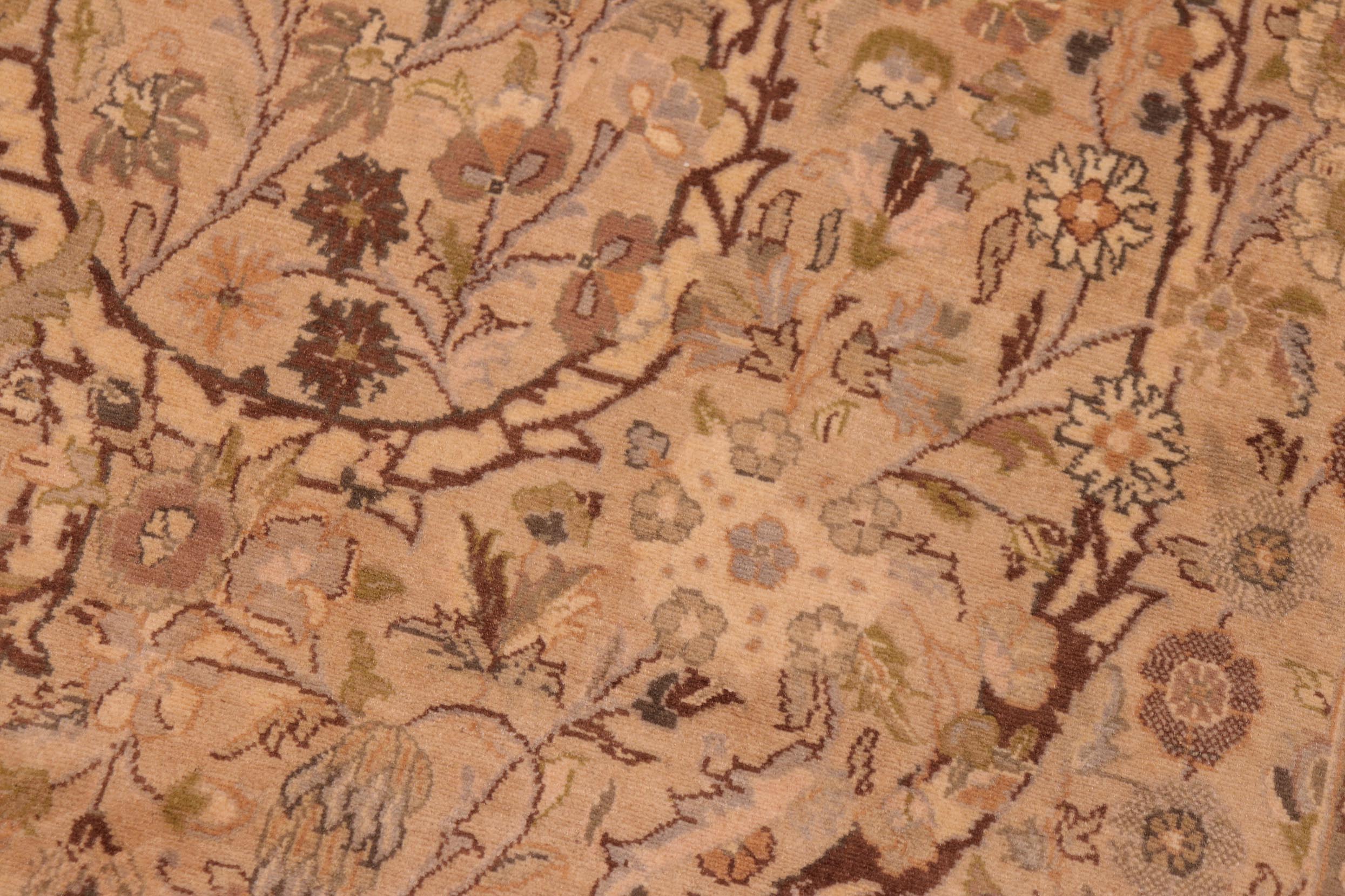 handmade Transitional  Taupe Brown Hand Knotted RECTANGLE 100% WOOL area rug 6x10