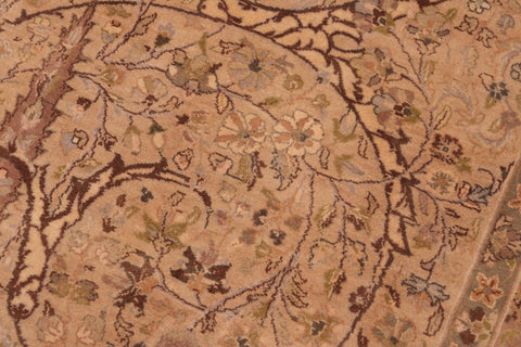 handmade Transitional  Taupe Brown Hand Knotted RECTANGLE 100% WOOL area rug 6x10