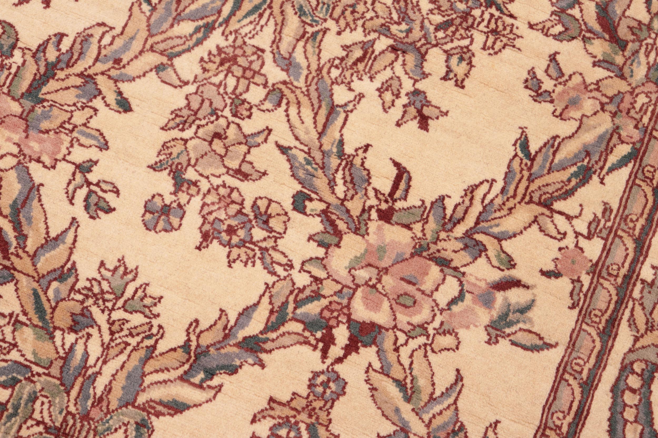 handmade Transitional Criscross Ivory Pink Hand Knotted RECTANGLE 100% WOOL area rug 6x9