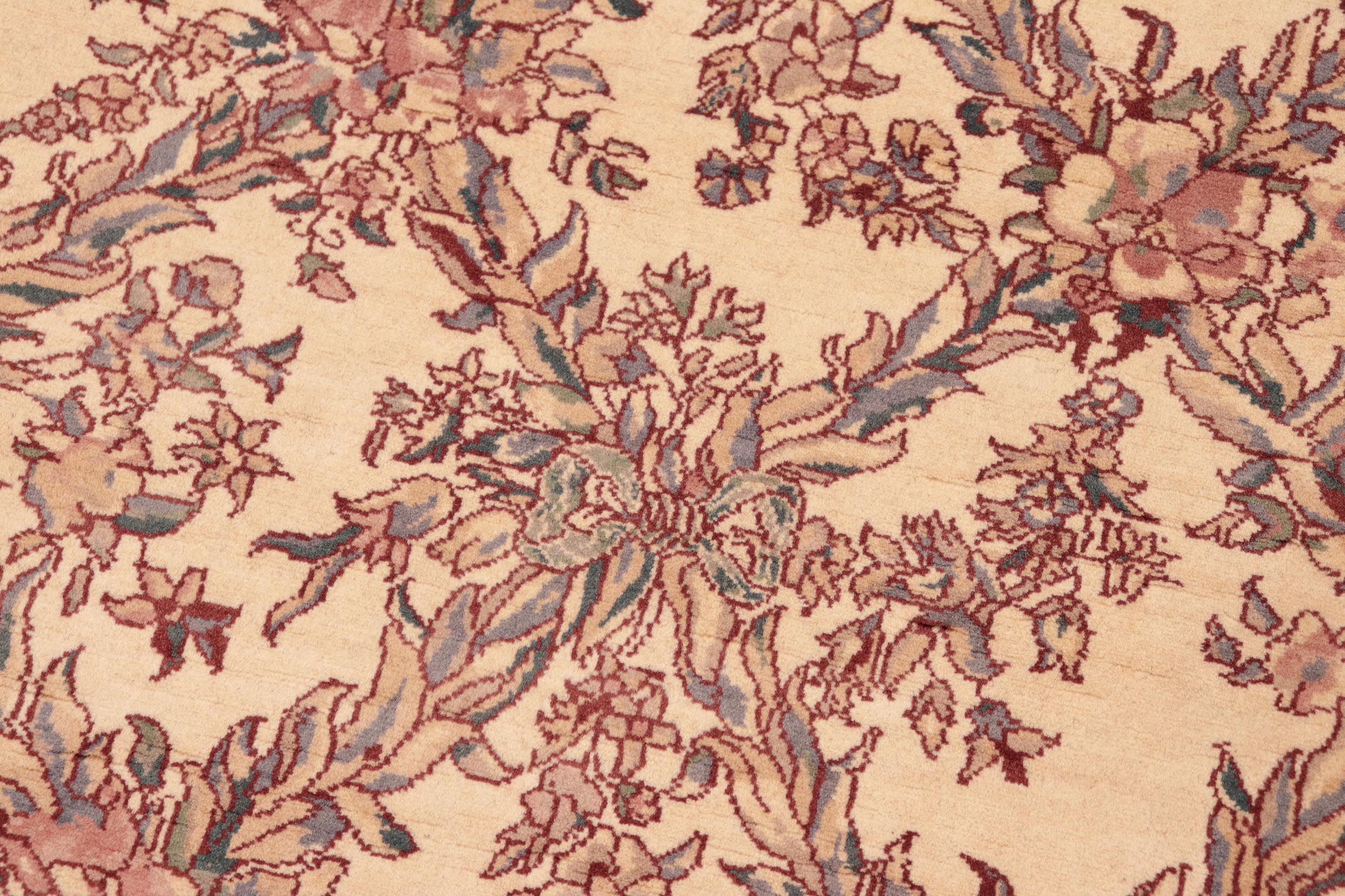 handmade Transitional Criscross Ivory Pink Hand Knotted RECTANGLE 100% WOOL area rug 6x9
