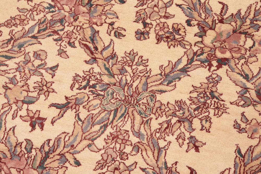 handmade Transitional Criscross Ivory Pink Hand Knotted RECTANGLE 100% WOOL area rug 6x9