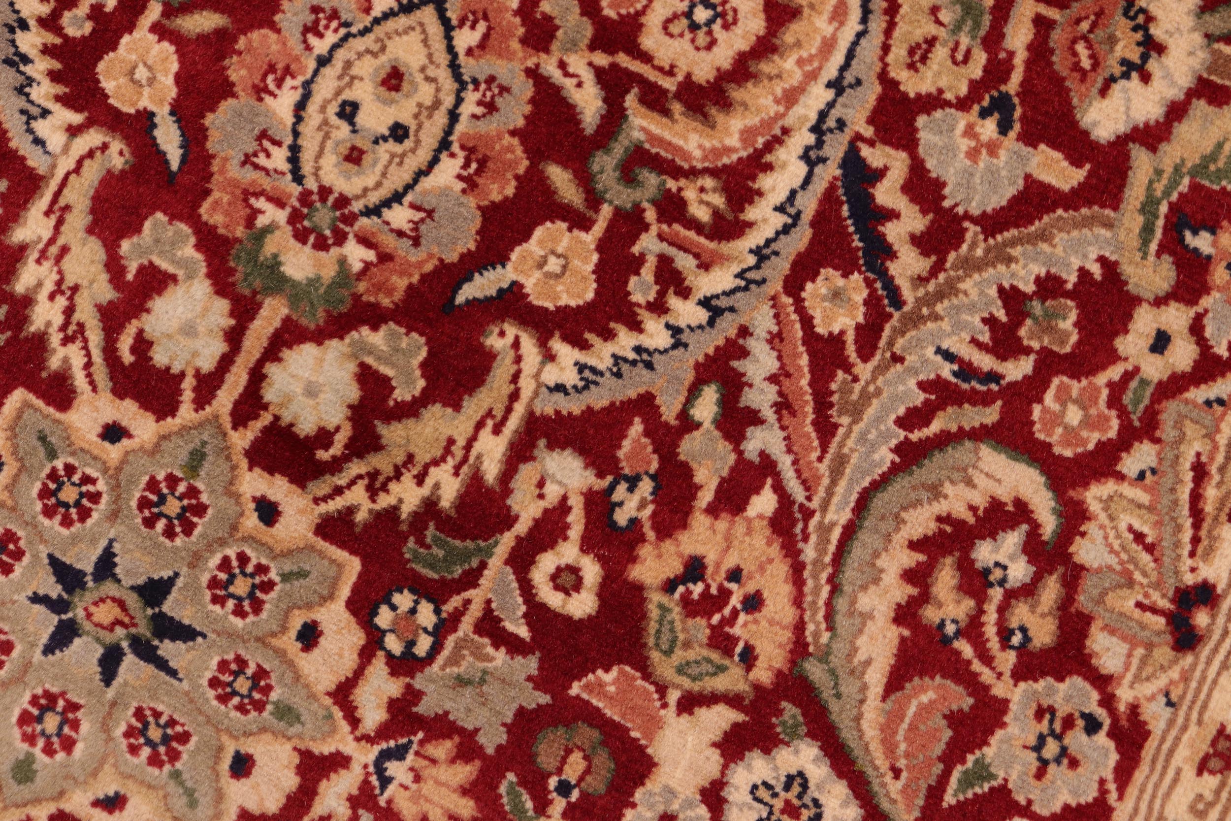 handmade Transitional Qaseem Bond Red Blue Hand Knotted RECTANGLE 100% WOOL area rug 6x9