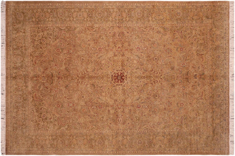 handmade Traditional Kasbeen Taupe Green Hand Knotted RECTANGLE 100% WOOL area rug 6x10