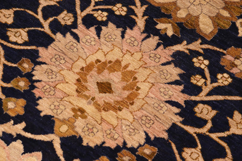 handmade Transitional Kafkaz Blue Green Hand Knotted RECTANGLE 100% WOOL area rug 10' x 13'