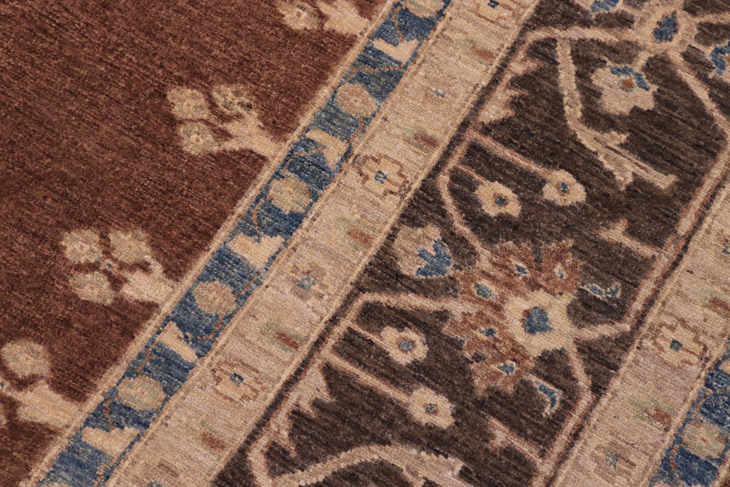 handmade Traditional Kafkaz Rust Charcoal Hand Knotted RECTANGLE 100% WOOL area rug 10' x 14'
