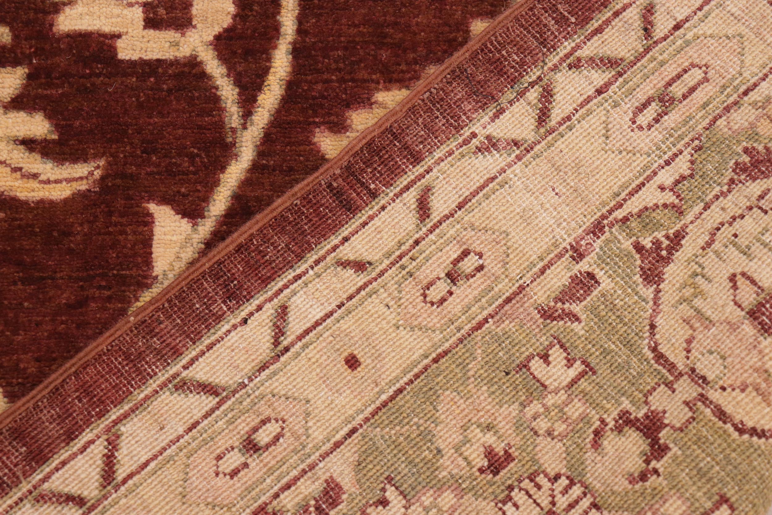 handmade Traditional Kafkaz Brown Green Hand Knotted RECTANGLE 100% WOOL area rug 10x14