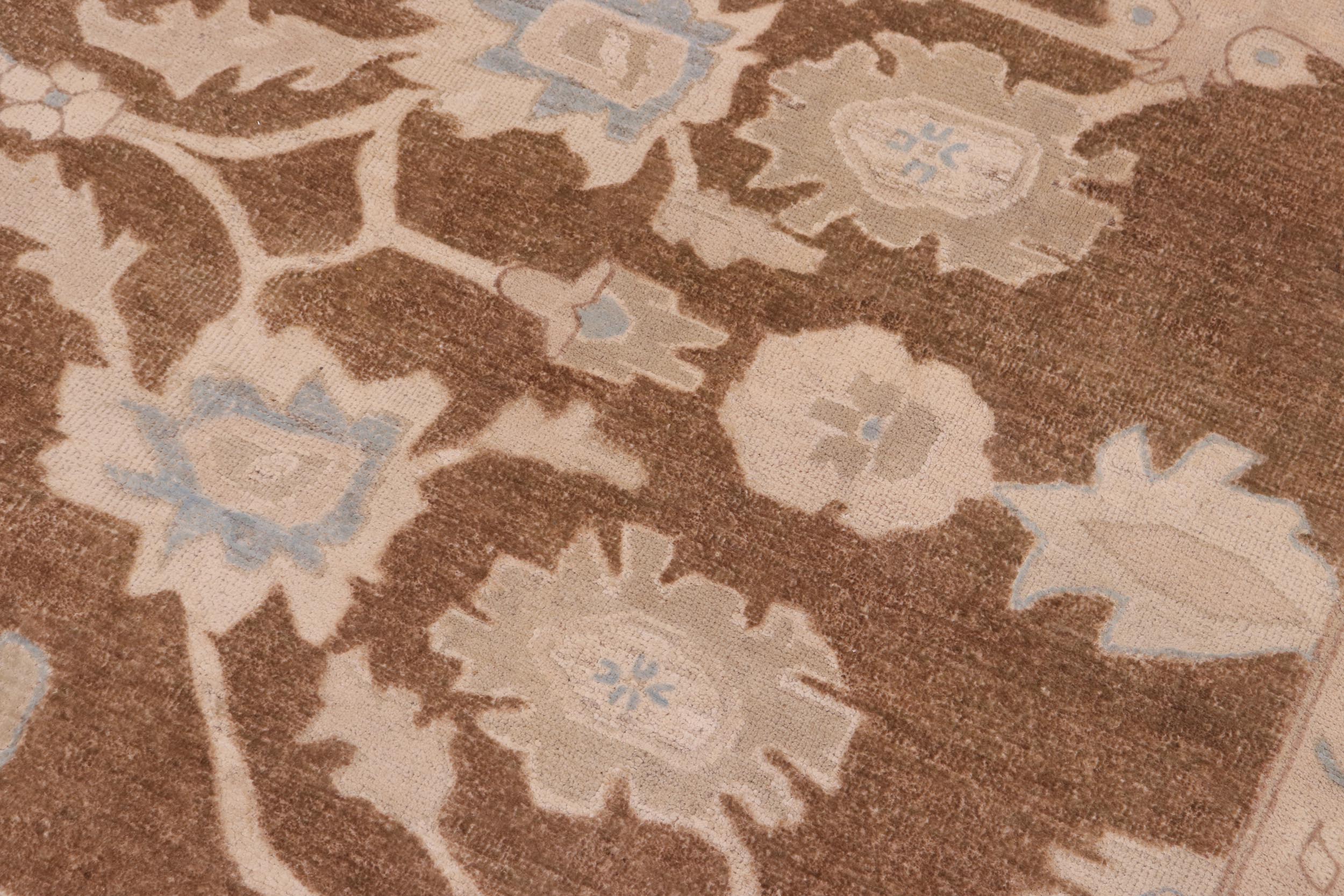 handmade Traditional Kafkaz Brown Beige Hand Knotted RECTANGLE 100% WOOL area rug 10x14