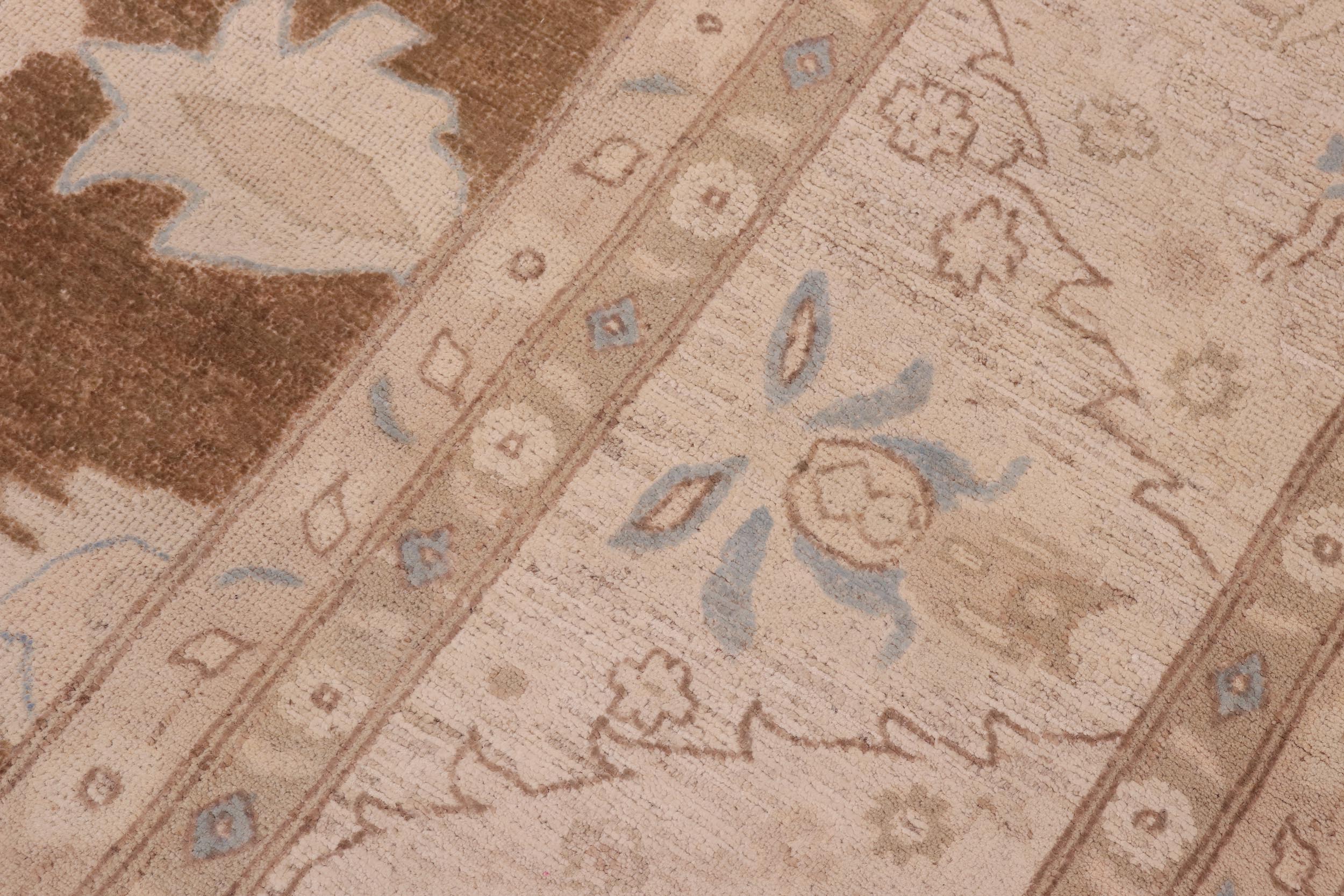 handmade Traditional Kafkaz Brown Beige Hand Knotted RECTANGLE 100% WOOL area rug 10x14