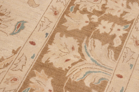 handmade Traditional Kafkaz Beige Brown Hand Knotted RECTANGLE 100% WOOL area rug 10x14