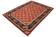 handmade Transitional Kafkaz Rust Black Hand Knotted RECTANGLE 100% WOOL area rug 9 x 12