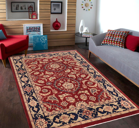 handmade Traditional Kafkaz Red Blue Hand Knotted RECTANGLE 100% WOOL area rug 11x14