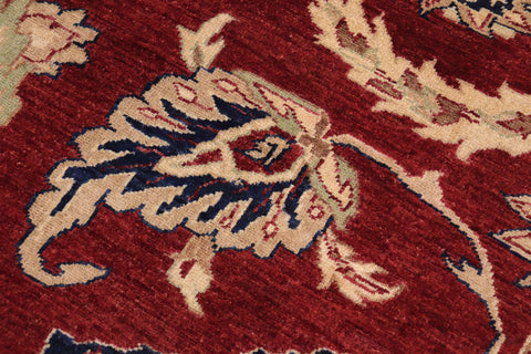 handmade Traditional Kafkaz Red Blue Hand Knotted RECTANGLE 100% WOOL area rug 11x14